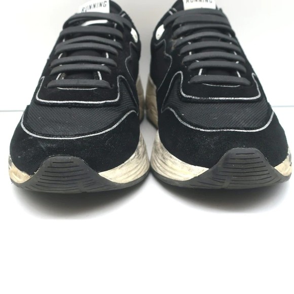 Golden Goose Running Sole Sneakers Black Suede Size 42 - Picture 5 of 12